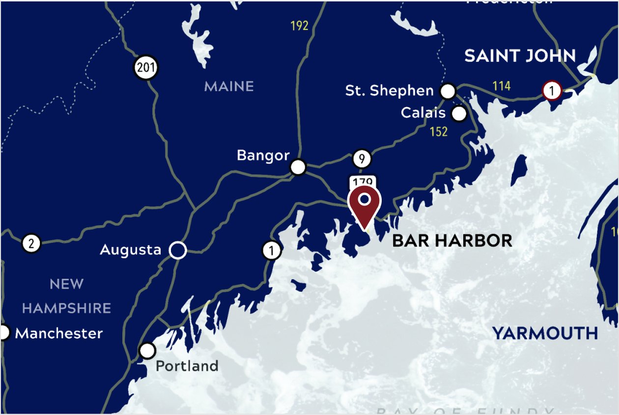 Map of Bar Harbor Terminal