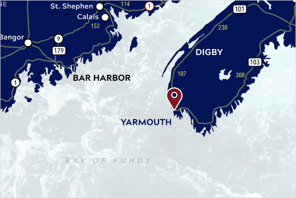 Map of Yarmouth Terminal