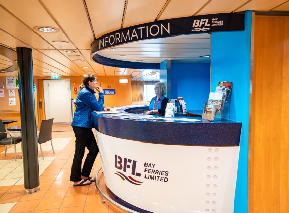 The Visitor Information Centre on the MV Fundy Rose