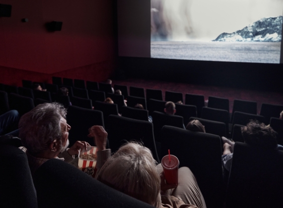 Movie projection in cinema! - stock photo