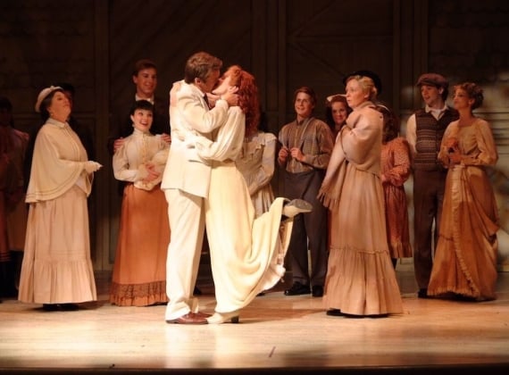 Performers on stage in the Anne of Green Gables musical