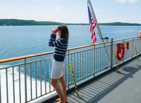 woman observing the view