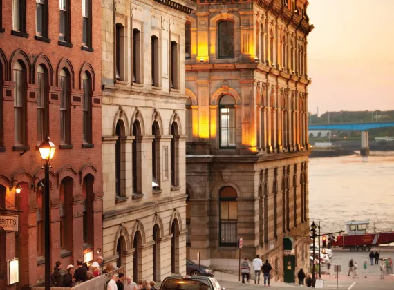 Old brick buildings in Downtown Saint John