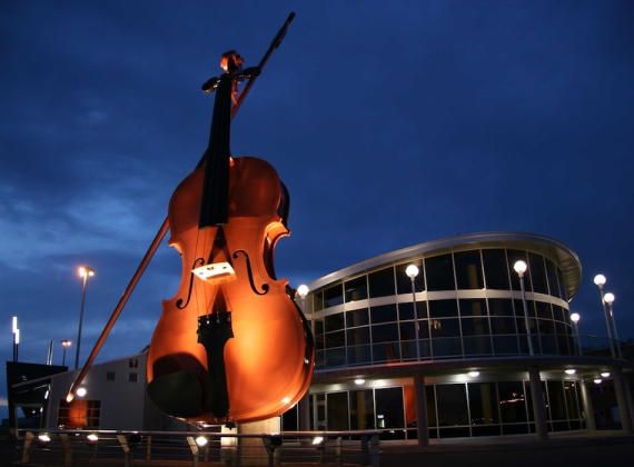 The giant fiddle in Sydney, Nova Scotia