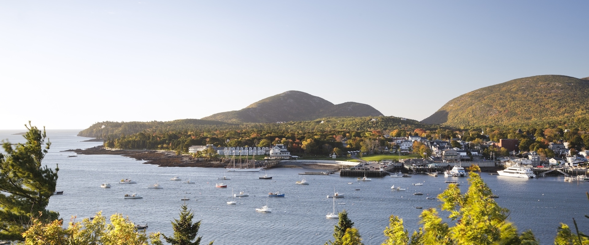 A view of Bar Harbor from the water